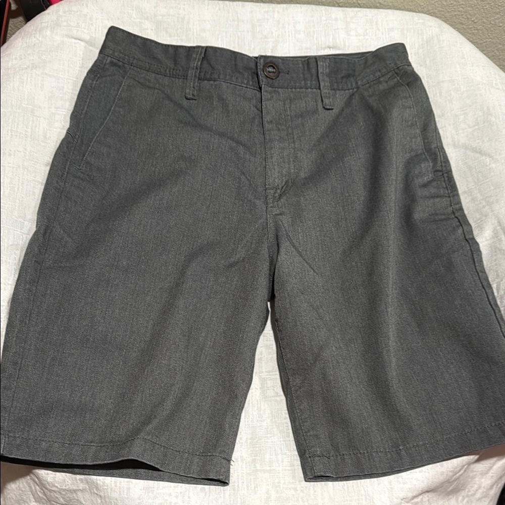Volcom Gray Flat Front Shorts Classic Design